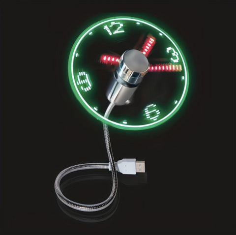 Flexible LED Programmable Message Display Mini RGB USB Fan
